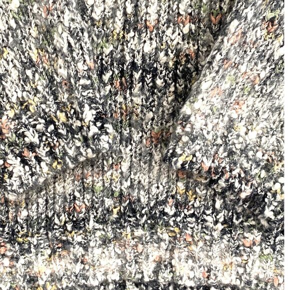 VTG Y2K Sweater 22 Acrylic Gray Chunky Marled Knit Boho Hipster Grannycore 90s - Picture 5 of 12